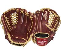 Rawlings | Guante de béisbol SANDLOT | Lanzamiento con la mano izquierda | 11,75 pulgadas - Malla de trapecio modificada, 11,75 pulgadas - Malla de trapecio - Burgundía