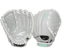 Rawlings Guante de Softball para niña Sure Catch Youth | Tallas 10"-12.5" | Guante Multiple Styles Gris/Mint, 30,5 cm | Ages 7-9