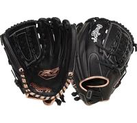 Rawlings | Guante de Softbol Fastpitch Serie R9 | 12.5' | RHT | Double-Lace Basket Web | Negro