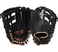 Rawlings Guantes de softbol de Lanzamiento rápido de la Serie R9, 13 pies, RHT, Pro H-Web, Color Negro