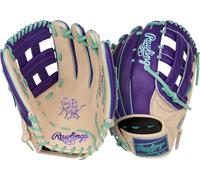 Rawlings Heart of The Hide Series Guante de béisbol | 32.38 cm | RHT | Pro H Web | Camello/Morado/Menta