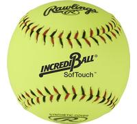 Rawlings Incredi-Ball - Pelotas de softstitch Amarillas | Opciones de 11 y 12 Pulgadas | Opciones de Cubierta de Tela y Cuero sintético | 12 Unidades
