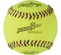 Rawlings, Incredi-Ball, Pelotas de softstitch de 28 o 30,5 cm, con Cubierta de Tela o Cuero sintético, 12 Unidades, Amarillo