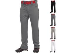 Rawlings Launch Series Baseball Pant | Full Length Semi-Relaxed Fit | Adult Sizes | Solid Color Options Pantalones, Gris, 41-44.5 para Hombre
