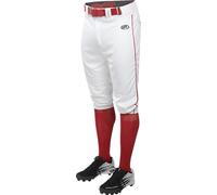 Rawlings Launch Series Baseball Pants | Knicker Fit | Adult Sizes | Piped | Multiple Colors Pantalones, Hombre, Blanco/Escarlata, Talla única