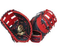 Rawlings Pro Preferred Series Vladimir Guerrero JR. Guante de béisbol con patrón para el día del partido | 13 pulgadas | Lanzamiento a mano derecha | Azul marino/escarlata