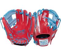 Rawlings R9 Series - Guantes de béisbol para diestros (29,2 cm, edición Estadounidense 250, Color Rojo y Azul)