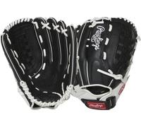 Rawlings Rso130bw-3/0 Bsk/Flcv Guante de sóftbol, Niña, Negro/Blanco, 13" (33 cm)