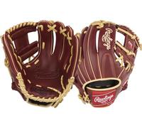 Rawlings Sandlot Series - Guantes de Cuero convencionales con Espalda, 11-1/2 Pulgadas, Lanzamiento a Mano Derecha, 11.5 Pulgadas, Red en I, Color borgoña