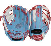 Rawlings Select Lite Youth Baseball Glove Player Models | Sizes 12.25" | Multiple Styles Series-Guante de béisbol, Niños, Carlos Correa | Pro I Web-Columbia Azul/Blanco, 10.5" | Infield