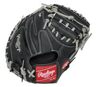 Rawlings Select Series - Guante de béisbol juvenil de 33 pulgadas, para lanzar a la derecha, negro/gris, guante de receptor juvenil ligero para jugadores en desarrollo