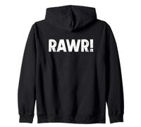 Rawr Cute Dinosaur Animal Expression Hombres Mujeres Angustiado Sudadera con Capucha