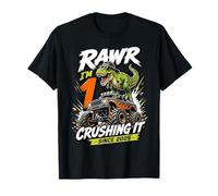 Rawr Im 1 Crushing It Since 2025 Dinosaur Monster Truck Camiseta