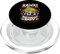 Rawr I'm 2 2nd Birthday Trex Dinosaur 2 Years Old For Boy PopSockets PopGrip para MagSafe