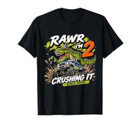 Rawr Im 2 Crushing It Since 2024 Dinosaur Monster Truck Camiseta