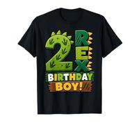 Rawr I'm 2 Two Rex Dinosaur 2nd Birthday Boy Party Camiseta