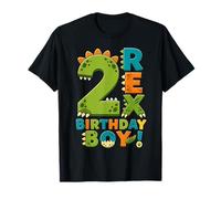 Rawr I'm 2 Two Rex Dinosaur 2nd Birthday Boy Party Camiseta