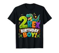 Rawr I'm 2 Two Rex Dinosaur 2nd Birthday Boy Party Camiseta