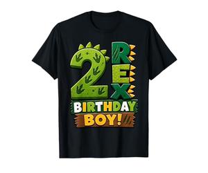 Rawr I'm 2 Two Rex Dinosaur 2nd Birthday Boy Party Camiseta