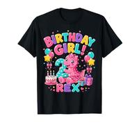 Rawr I'm 2 Two Rex Pink Dinosaur 2nd Birthday Girl Party Camiseta