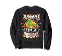 Rawr I'm 3 3rd Birthday Trex Dinosaur 3 Years Old For Boy Sudadera