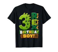 Rawr I'm 3 Three Rex Dinosaur 3rd Birthday Boy Party Camiseta