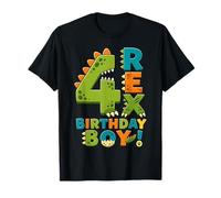 Rawr I'm 4 Four Rex Dinosaur 4th Birthday Boy Party Camiseta