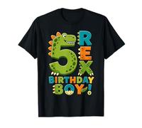 Rawr I'm 5 Five Rex Dinosaur 5th Birthday Boy Party Camiseta