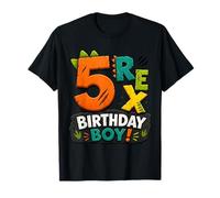 Rawr I'm 5 Five Rex Dinosaur 5th Birthday Boy Party Camiseta