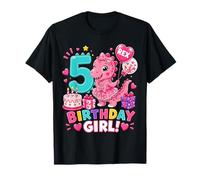 Rawr I'm 5 Five Rex Pink Dinosaur 5th Birthday Girl Party Camiseta