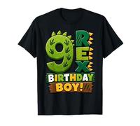 Rawr I'm 9 Nine Rex Dinosaur 9th Birthday Boy Party Camiseta