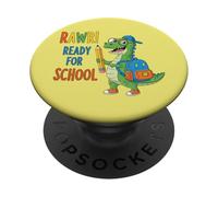 Rawr Listo para La Escuela Lindo Dinosaurio Regreso A La Escuela PopSockets PopGrip Adhesivo