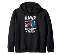 Rawr Means I Love My Mommy In Dinosaur Funny Día de la Madre Sudadera con Capucha