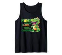 Rawr Means I Love You In Dinosaur Divertido pequeño Dinosaurio Camiseta sin Mangas