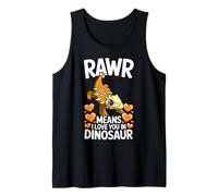 Rawr Significa Que te Amo en diseño de Dinosaurio Ankylosaurus Camiseta sin Mangas