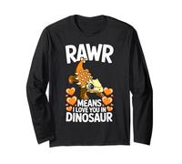 Rawr Significa Que te Amo en diseño de Dinosaurio Ankylosaurus Manga Larga