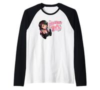 Rawring 20s Scene Girl Emo Pink RAWR Y2K Texto Burbuja Camiseta Manga Raglan