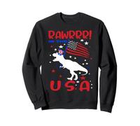 Rawrrr ! In The USA T Rex Dinosaur 4th of July America Flag Sudadera