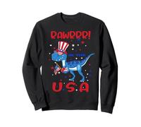 Rawrrr ! In The USA Trex Dinosaur 4th of July American Flag Sudadera