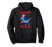 Rawrrr ! In The USA Trex Dinosaur 4th of July American Flag Sudadera con Capucha