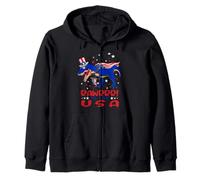 Rawrrr ! In The USA Trex Dinosaur 4th of July American Flag Sudadera con Capucha
