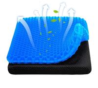 Raxfekro Cojin Antiescaras de Gel Ortopédico, Cojin Coxis de Gel Engrosada de Doble Cara, Alivia la Presión y el Dolor en la Zona Lumbar, Adecuado para Personas Que Permanecen Sentadas Mucho Tiempo