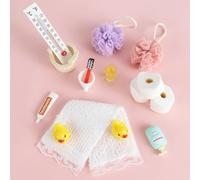Raxfekro - Kit de baño para puerta duende, kit de duende, kit de duende, decoración navideña para puerta de duende, decoración de Navidad y casa de muñecas