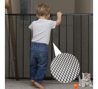 Raxfekro Red de seguridad para escaleras para niños, red de protección para balcón con cordón de nailon, cordón y hebilla de suelo, red de seguridad para escaleras, 300 x 90 cm