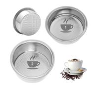 RAXLUPO 2 Piezas 51mm Filtro de Café de Acero Inoxidable Filtro Presurizado para 1/2 Taza de Café Espresso Filtro de Café Compatibles con Cafeteras Cecotec Ufesa Delonghi Breville