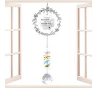 Raxove Atrapasueños con es,Atrapasueños de - Colgante de prisma de bola de con mensaje de agradecimiento grabado - Decoración del coche del hogar de Rainbow Maker para un amigo, familia, profesor