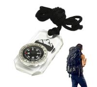 Raxove Brújula para mapa, brújula para mochila de hombro, brújula pequeña para colgar, brújula para orientación, brújula para excursionismo con mochila, brújula para navegación de hombro con cuerda