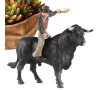 Raxove Cowboy Jinete Tauro Figura | Modelo de Canguro de la Madre Salvaje y el niño simulado, colección de Juego de Ciencia Preescolar Educativo Aprendizaje Edad 3-5 6-12 Regalo de la Etapa cognitiva