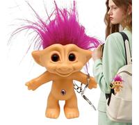 Raxove Llavero Para Muñeca Troll, 10 cm Llavero Para Muñeca Troll,Figura De Pelo De Colores Locos Adorables De Muñecas Troll Vintage | Llavero Anti-pérdida de 10 cm Para