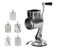 Raxove Rallador de Queso con manivela, rallador rotatorio de Verduras, cortadores de Verduras de Acero Inoxidable, rallador de Queso de Tambor, rallador de Queso de manivela Multifuncional, máquina